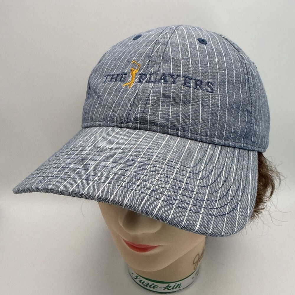 The Players Golf Hat Imperial Linen Blend #4052 Pinstripe OSFM Classic Rare Cap